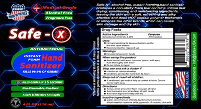 Usage & Indication - SafeX 4oz Label (1)   Copy